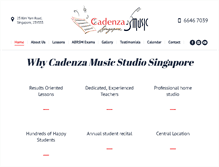 Tablet Screenshot of cadenzamusic.com.sg